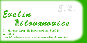 evelin milovanovics business card